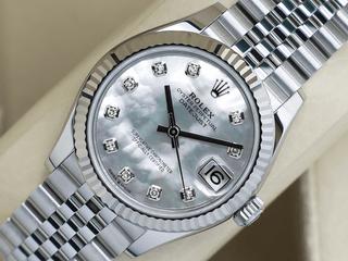 LADIES ROLEX DATEJUST MIDSIZE 31mm 278274 STEEL WHITE MOTHER OF PEARL DIAMOND DIAL UNWORN STICKERS 2025 UK B&P