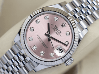 LADIES ROLEX DATEJUST MIDSIZE 31mm 278274 STEEL PINK DIAMOND DOT DIAL UNWORN 2026 UK B&P
