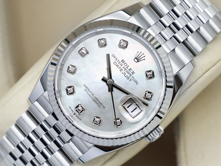 ROLEX DATEJUST 36mm 126234 STEEL WHITE MOTHER OF PEARL DIAMOND DIAL UNWORN 2025 UK B&P