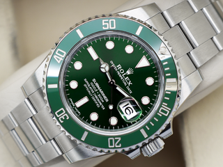 GENTS ROLEX SUBMARINER DATE HULK 40mm 116610LV STAINLESS STEEL WARRANTY STICKERS 2018 UK B&P