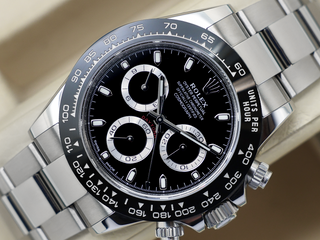 GENTS ROLEX DAYTONA 116500LN STAINLESS STEEL BLACK DIAL WARRANTY 2022 UK B&P