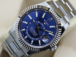 GENTS ROLEX SKY-DWELLER 42mm 326934 STAINLESS STEEL BLUE DIAL WARRANTY 2022 UK B&P