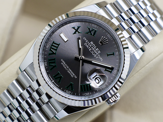 GENTS ROLEX DATEJUST 36mm 126234 STAINLESS STEEL WIMBLEDON DIAL WARRANTY 2025 UK B&P