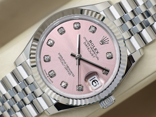 LADIES ROLEX DATEJUST MIDSIZE 31mm 278274 STEEL PINK DIAMOND DOT DIAL UNWORN 2026 UK B&P