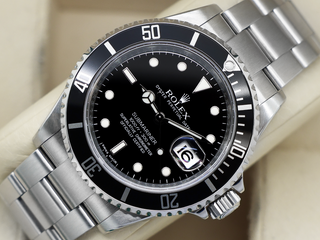 GENTS ROLEX SUBMARINER DATE 40mm 16610 STEEL ROLEX SERVICE 2010 UK B&P