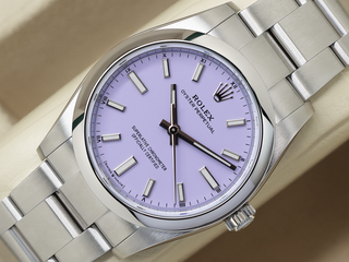 ROLEX OYSTER PERPETUAL 34mm 124200 STAINLESS STEEL LAVENDER DIAL UNWORN 2026 UK B&P
