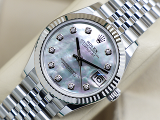 ROLEX DATEJUST 36mm 126234 STEEL WHITE MOTHER OF PEARL DIAMOND DIAL UNWORN 2025 UK B&P