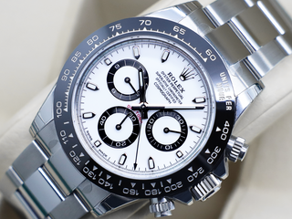 GENTS ROLEX DAYTONA PANDA 116500LN STAINLESS STEEL WHITE DIAL UNWORN FULL STICKERS 2019 UK B&P