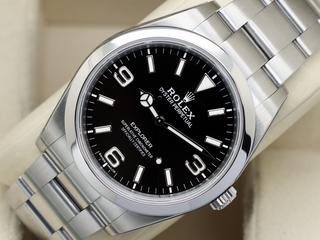 GENTS ROLEX EXPLORER I 39mm 214270 STAINLESS STEEL BLACK DIAL WARRANTY 2019 UK B&P