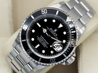 GENTS ROLEX SUBMARINER DATE 40mm 16610 STEEL UNPOLISHED WARRANTY 2006 UK B&P