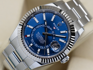 GENTS ROLEX SKY-DWELLER 42mm 336934 STAINLESS STEEL BLUE DIAL WARRANTY 2024 UK B&P