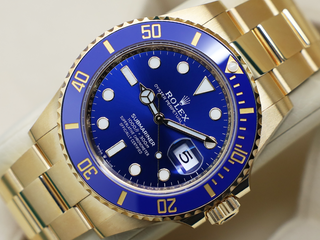 GENTS ROLEX SUBMARINER DATE 41mm 126618LB 18ct YELLOW GOLD WARRANTY 2022 UK B&P