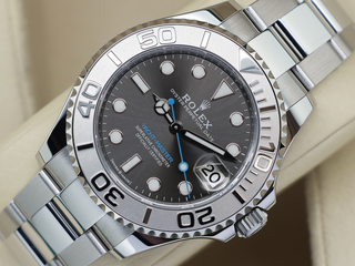 GENTS ROLEX YACHT-MASTER 40 126622 STAINLESS STEEL RHODIUM DIAL WARRANTY 2025 UK B&P