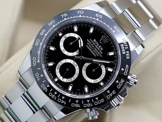 GENTS ROLEX DAYTONA 116500LN STAINLESS STEEL BLACK DIAL STICKERS WARRANTY 2018 UK B&P