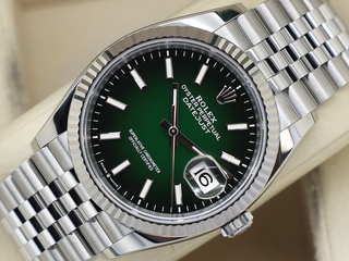 ROLEX DATEJUST 36mm 126234 STAINLESS STEEL OMBRE GREEN DIAL UNWORN 2026 UK B&P