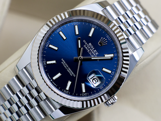 GENTS ROLEX DATEJUST 41mm 126334 STAINLESS STEEL BLUE DIAL WARRANTY 2023 UK B&P