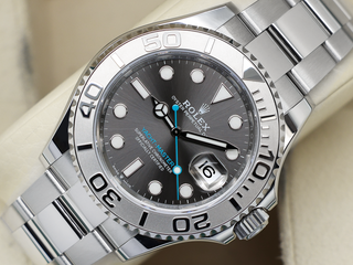 GENTS ROLEX YACHT-MASTER 40 126622 STAINLESS STEEL RHODIUM DIAL WARRANTY 2024 UK B&P