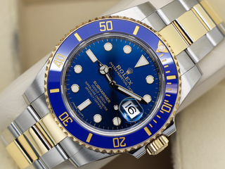 GENTS ROLEX SUBMARINER DATE 40mm 116613LB 18ct YELLOW GOLD WARRANTY 2019 UK B&P