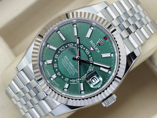 GENTS ROLEX SKY-DWELLER 42mm 336934 STAINLESS STEEL MINT GREEN DIAL NEW MODEL WARRANTY 2025 UK B&P
