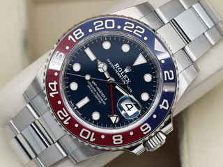GENTS ROLEX GMT-MASTER II PEPSI 126710BLRO STAINLESS STEEL WARRANTY 2022 UK B&P