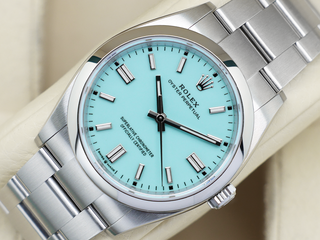 ROLEX OYSTER PERPETUAL 36mm 126000 STAINLESS STEEL TURQUOISE BLUE TIFFANY DIAL UNWORN 2025 UK B&P