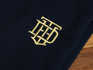 THE HONEST WATCH DEALER NYLON SPORTS POLO SHIRT IN NAVY BLUE