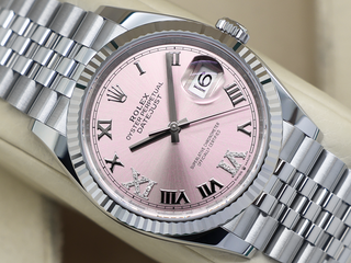 LADIES ROLEX DATEJUST 36mm 126234 STAINLESS STEEL PINK DIAMOND DIAL UNWORN 2025 UK B&P
