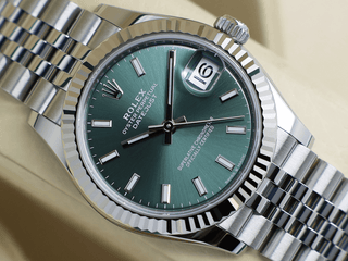 LADIES ROLEX DATEJUST MIDSIZE 31mm 278274 STAINLESS STEEL MINT GREEN DIAL UNWORN STICKERS 2025 UK B&P