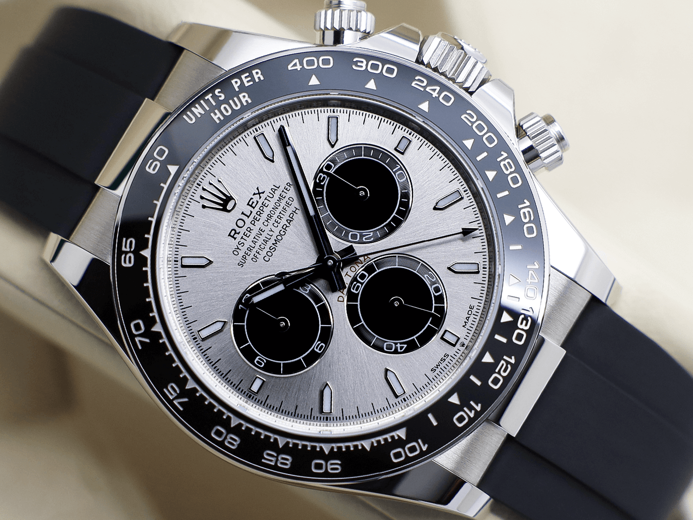 GENTS ROLEX GENTS ROLEX DAYTONA 18ct WHITE GOLD OYSTERFLEX GHOST 126519LN WARRANTY 2026 UK B&P
