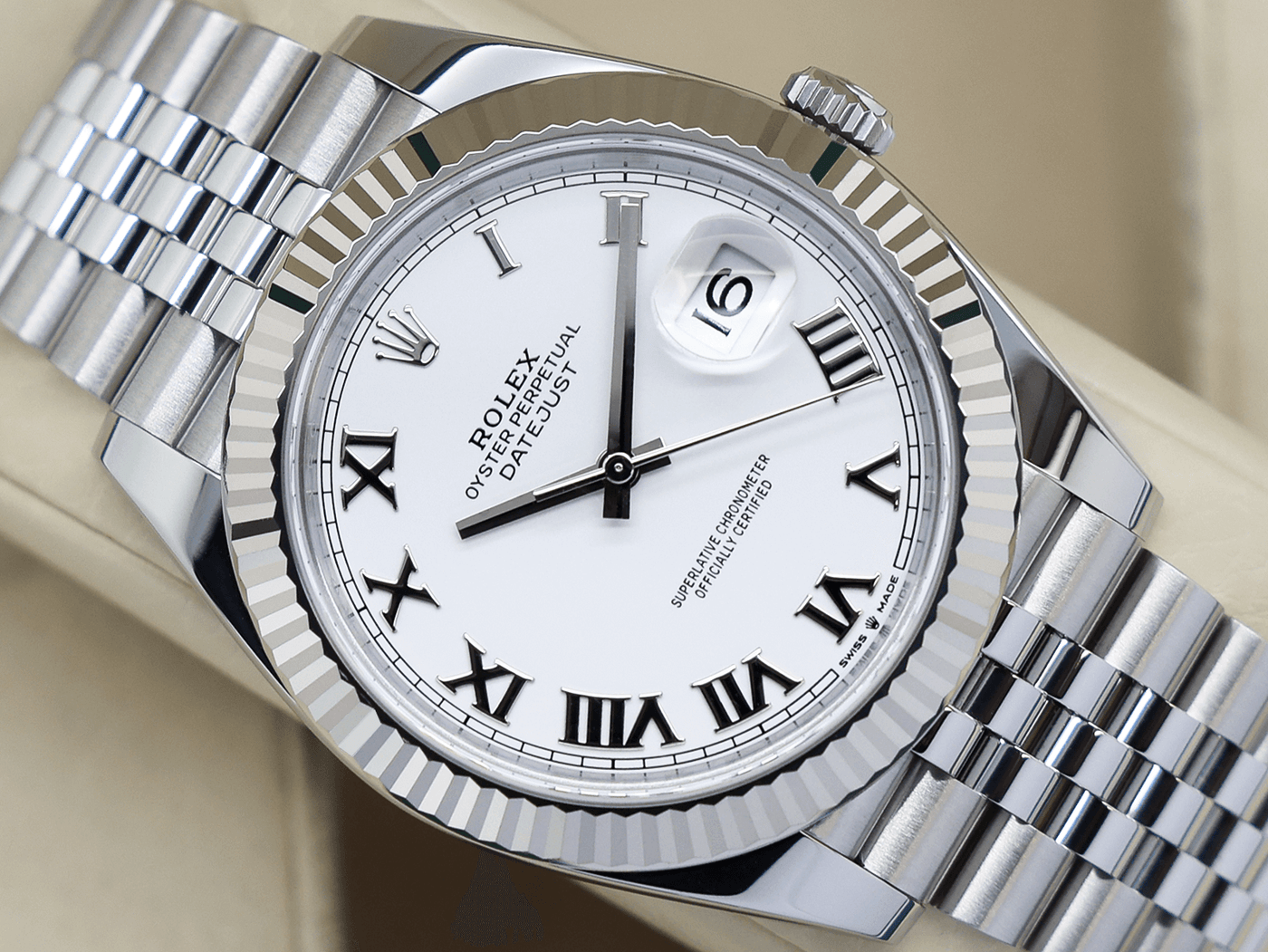 GENTS ROLEX GENTS ROLEX DATEJUST 41mm 126334 STAINLESS STEEL WHITE DIAL WARRANTY 2022 UK B&P