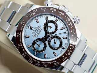 GENTS ROLEX DAYTONA PLATINUM 116506 ICE BLUE DIAL WARRANTY 2021 B&P