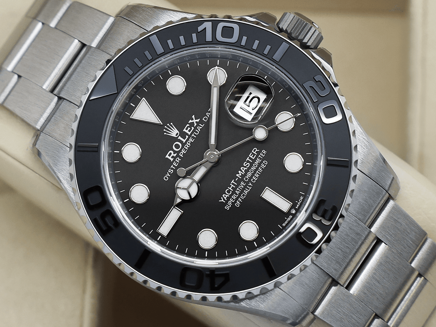 GENTS ROLEX GENTS ROLEX YACHT-MASTER 42MM 226627 TITANIUM OYSTER BRACELET MATT BLACK DIAL UNWORN STICKERS 2025 UK B&P