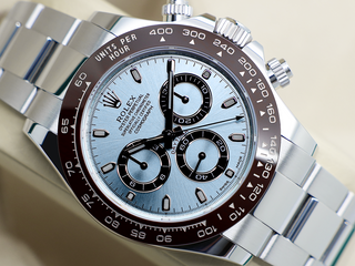 GENTS ROLEX DAYTONA PLATINUM 116506 ICE BLUE DIAL WARRANTY 2021 B&P