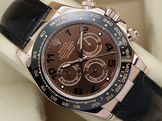 GENTS ROLEX DAYTONA 18ct ROSE GOLD 116515LN CHOCOLATE ARABIC DIAL WARRANTY 2015 UK B&P
