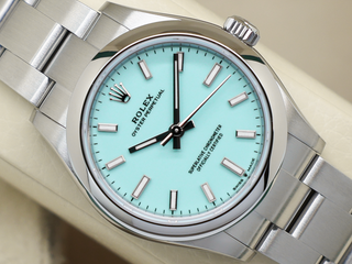 LADIES ROLEX OYSTER PERPETUAL 31mm 277200 STAINLESS STEEL TIFFANY BLUE DIAL UNWORN 2026 UK B&P