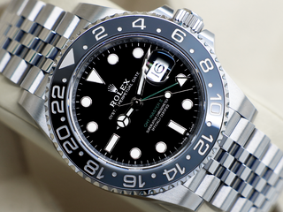 GENTS ROLEX GMT-MASTER II BRUCE WAYNE 126710GRNR STAINLESS STEEL WARRANTY 2024 UK B&P
