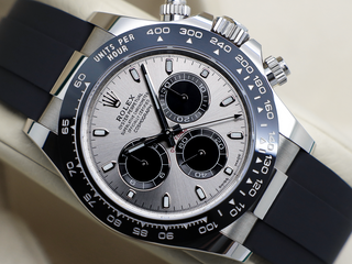 GENTS ROLEX DAYTONA 18ct WHITE GOLD OYSTERFLEX GHOST 116519LN WARRANTY 2017 UK B&P