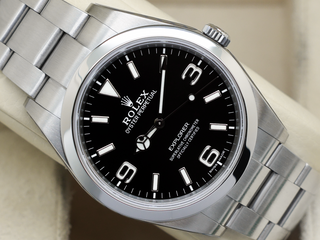 GENTS ROLEX EXPLORER I 39mm 214270 STAINLESS STEEL BLACK DIAL WARRANTY 2019 UK B&P