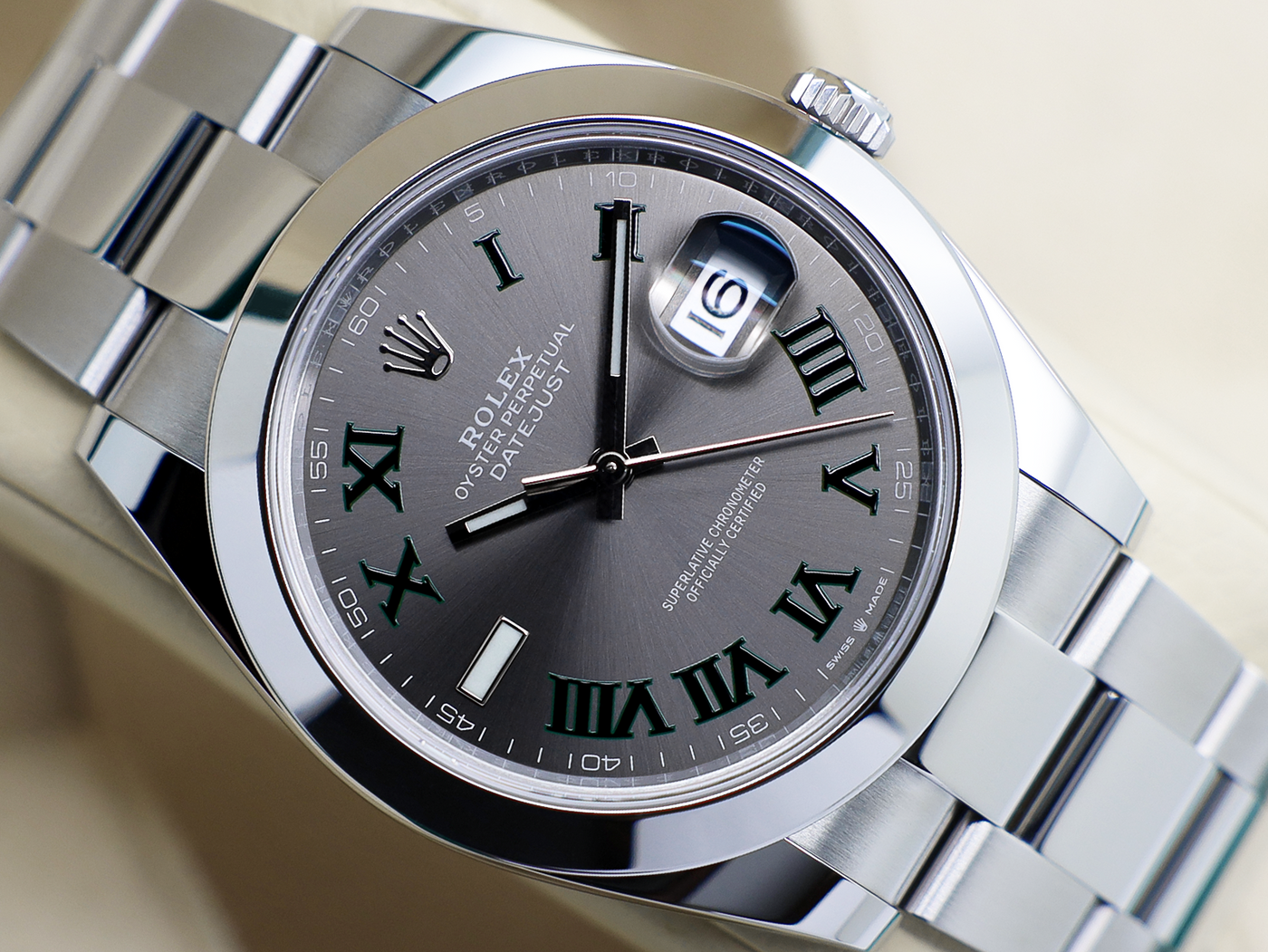 GENTS ROLEX GENTS ROLEX DATEJUST 41mm 126300 STAINLESS STEEL WIMBLEDON DIAL UNWORN 2025 UK B&P