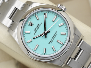 LADIES ROLEX OYSTER PERPETUAL 31mm 277200 STAINLESS STEEL TIFFANY BLUE DIAL UNWORN 2026 UK B&P