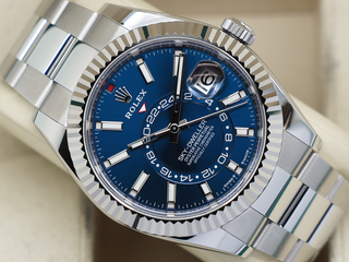 GENTS ROLEX SKY-DWELLER 42mm 336934 STAINLESS STEEL BLUE DIAL WARRANTY 2026 UK B&P