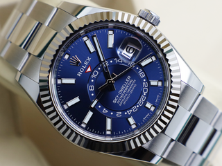 GENTS ROLEX SKY-DWELLER 42mm 326934 STAINLESS STEEL BLUE DIAL WARRANTY 2022 UK B&P