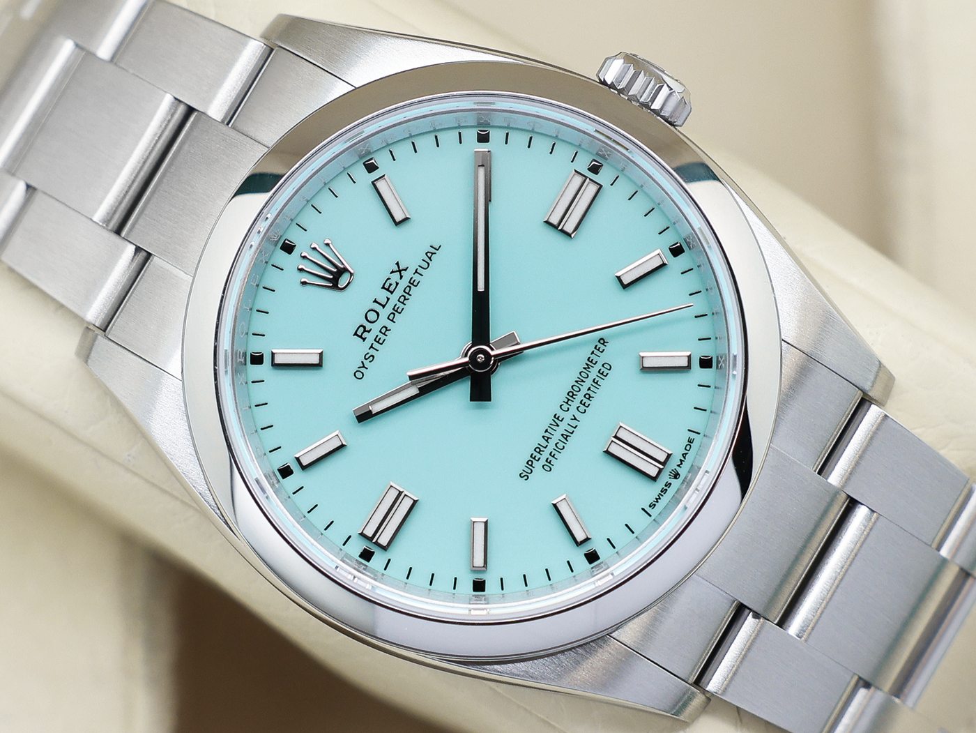 Rolex ROLEX OYSTER PERPETUAL 36mm 126000 STAINLESS STEEL TURQUOISE BLUE TIFFANY DIAL UNWORN 2026 UK B&P