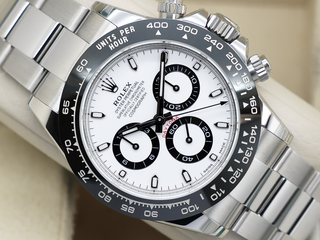GENTS ROLEX DAYTONA PANDA 116500LN STAINLESS STEEL WHITE DIAL UNWORN STICKERS 2023 UK B&P