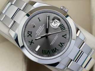 GENTS ROLEX DATEJUST 41mm 126300 STAINLESS STEEL WIMBLEDON DIAL UNWORN 2025 UK B&P
