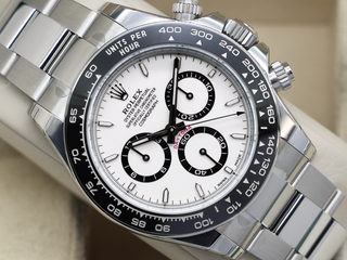 GENTS ROLEX DAYTONA PANDA 126500LN STAINLESS STEEL WHITE DIAL UNWORN FULL STICKERS 2025 UK B&P