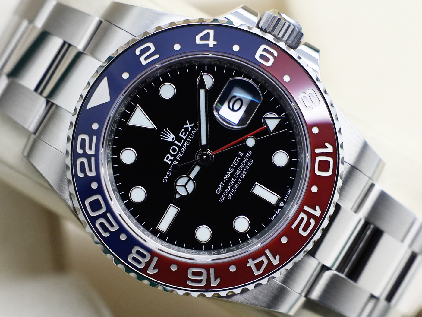 GENTS ROLEX GENTS ROLEX GMT-MASTER II PEPSI 126710BLRO STAINLESS STEEL WARRANTY STICKERS 2021 UK B&P