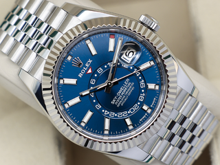 GENTS ROLEX SKY-DWELLER 42mm 336934 STAINLESS STEEL BLUE DIAL WARRANTY 2025 UK B&P