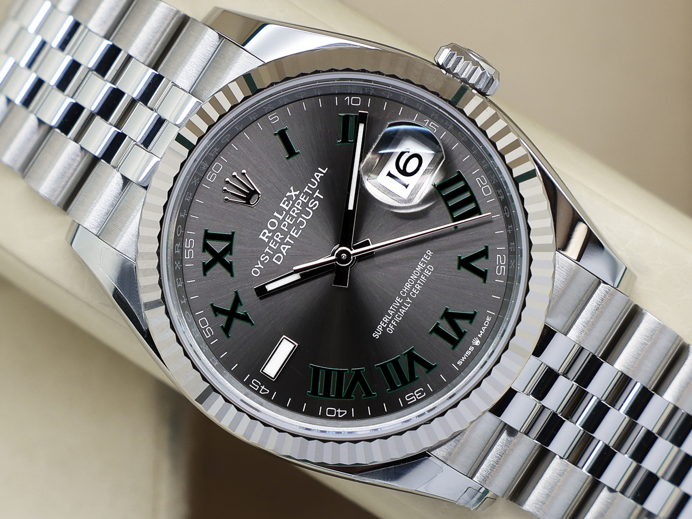 GENTS ROLEX GENTS ROLEX DATEJUST 36mm 126234 STAINLESS STEEL WIMBLEDON DIAL UNWORN 2026 UK B&P