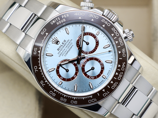 GENTS ROLEX DAYTONA PLATINUM 126506 ICE BLUE DIAL WARRANTY 2025 UK B&P